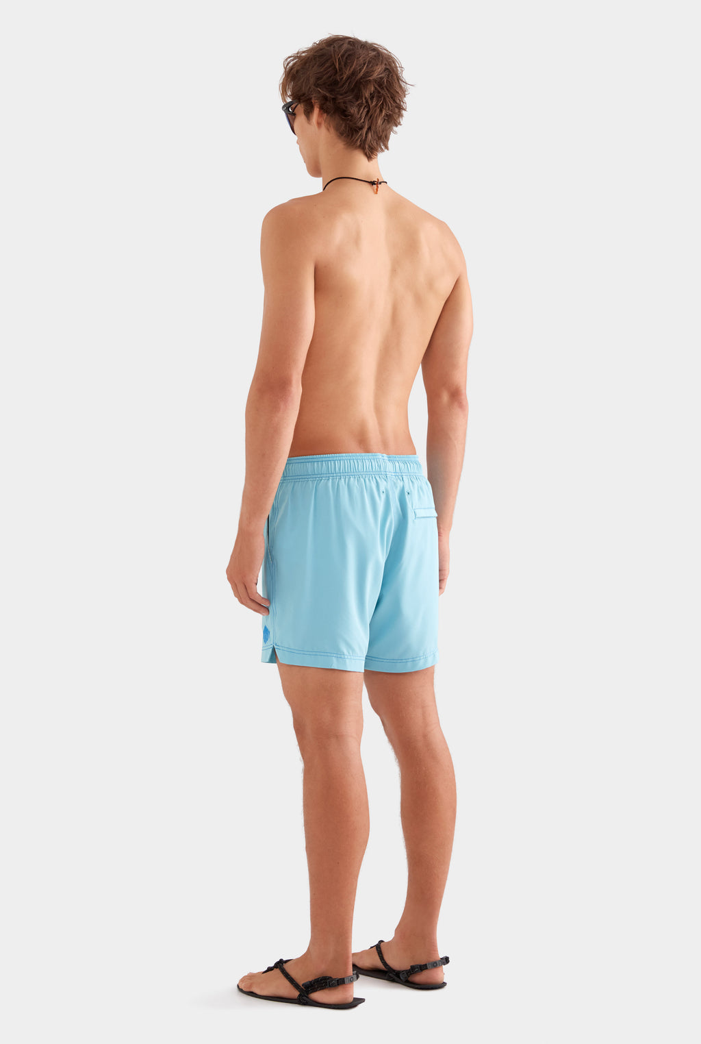 Solid Stretch Swim Short - Aqua Blue