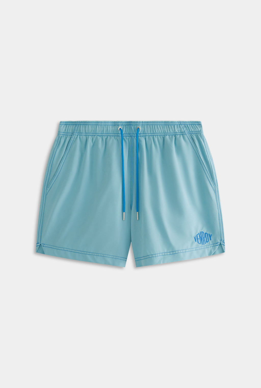Solid Stretch Swim Short - Aqua Blue