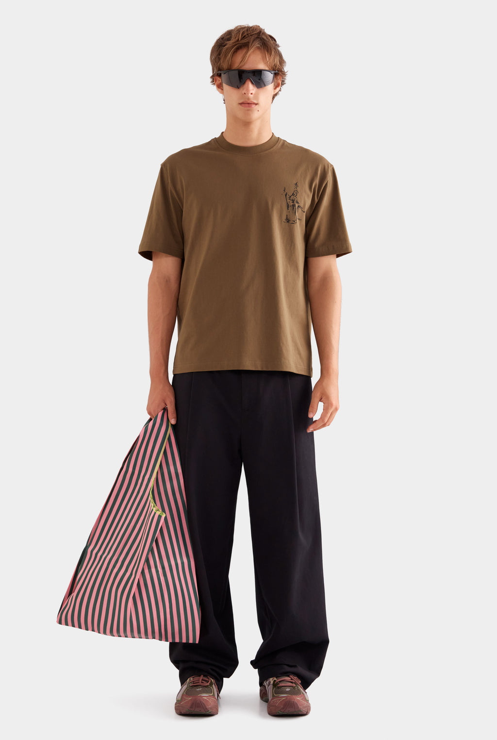 Standard Cotton T Shirt - Military Olive/Horse Stamp