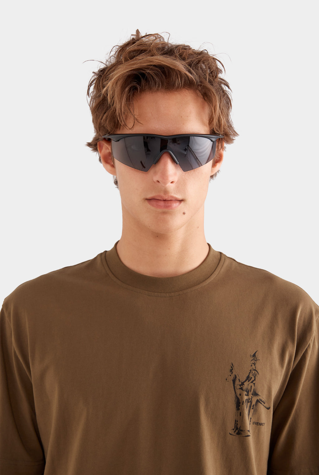 Standard Cotton T Shirt - Military Olive/Horse Stamp
