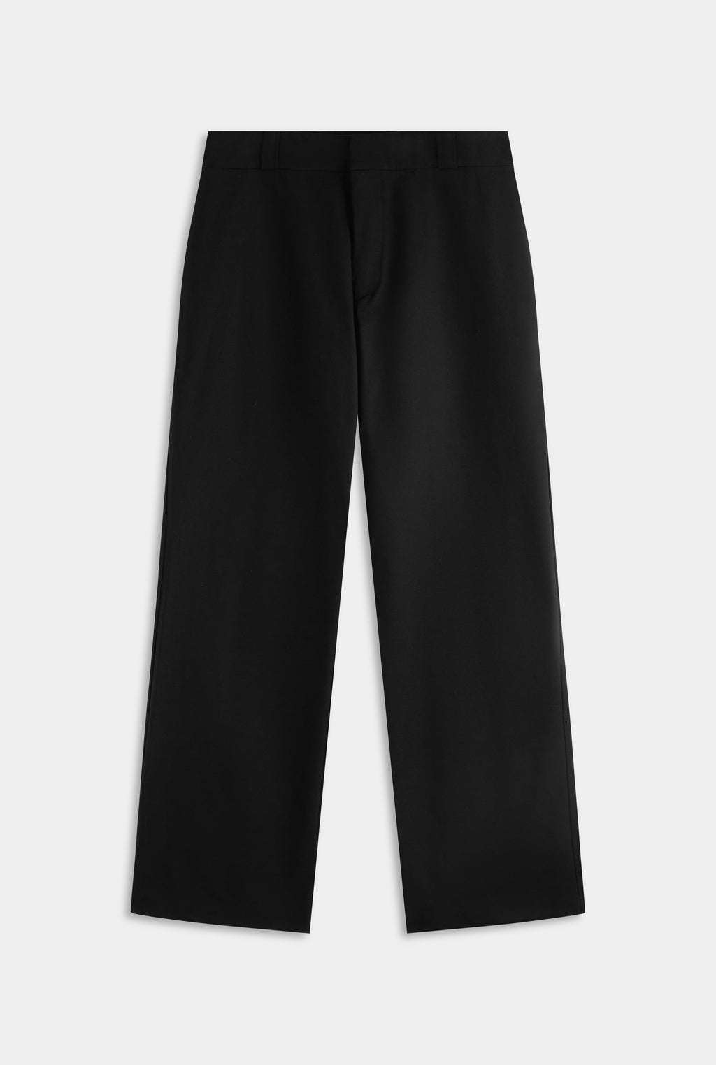Straight Leg Cotton Canvas Pant - Black