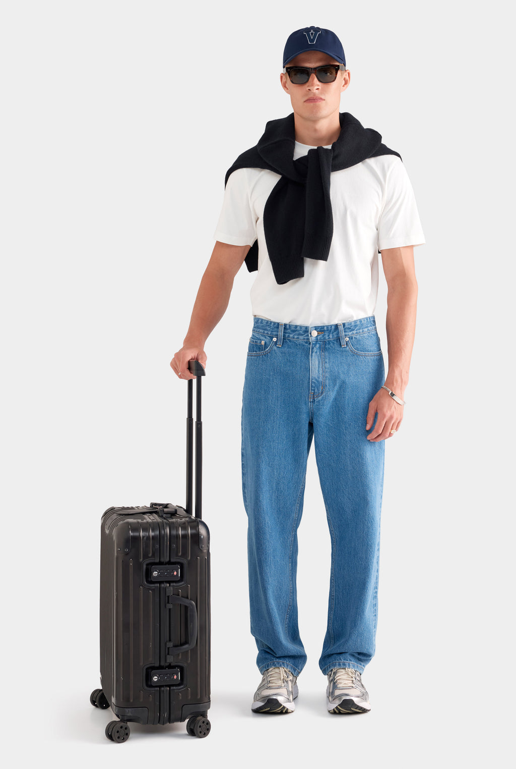 Straight Leg Denim Jean - Mid Blue