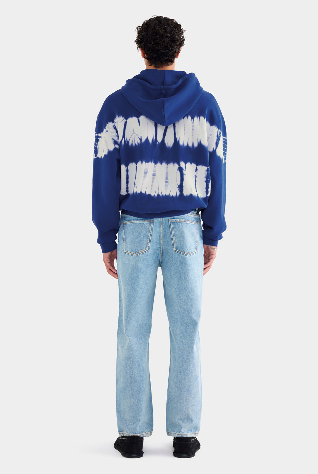 Tie Dye Heavy Weight Track Hoodie - Royal Blue Tie Dye