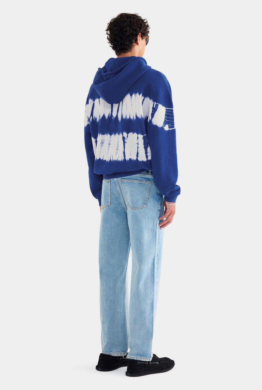 Tie Dye Heavy Weight Track Hoodie - Royal Blue Tie Dye