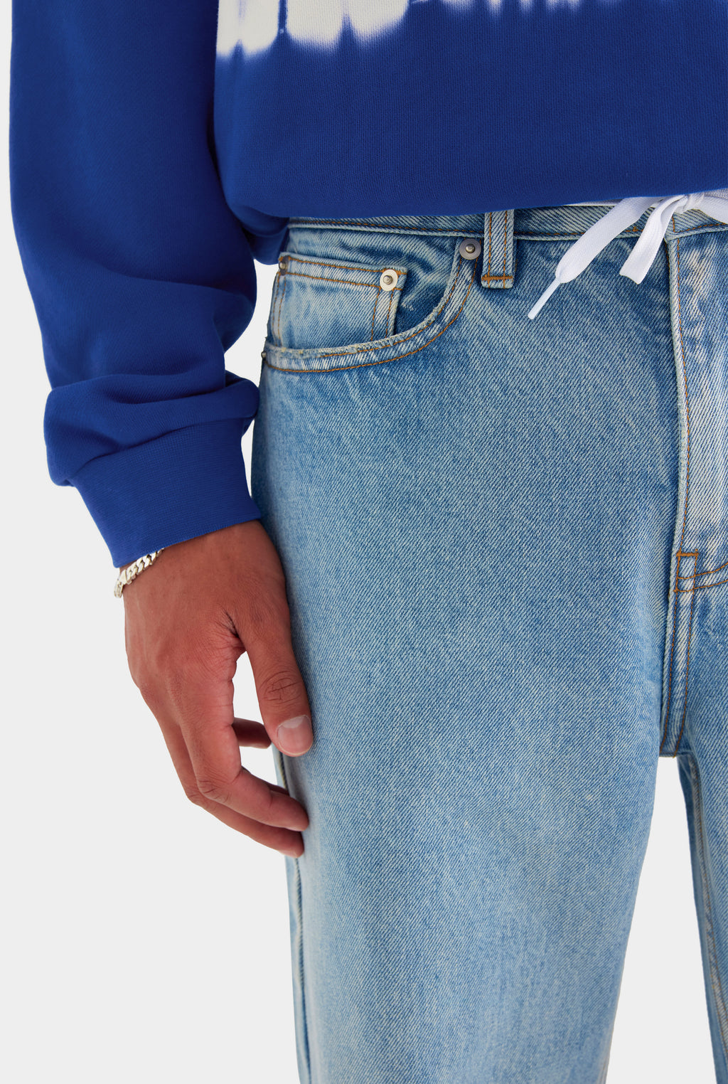 Straight Leg Denim Jean - Light Blue