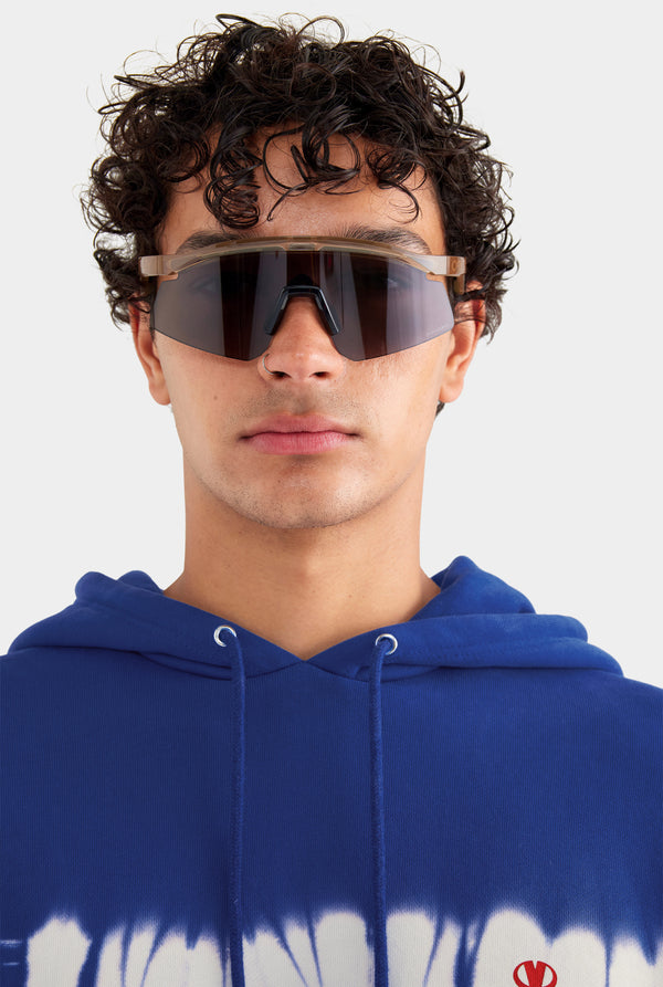 Tie Dye Heavy Weight Track Hoodie - Royal Blue Tie Dye