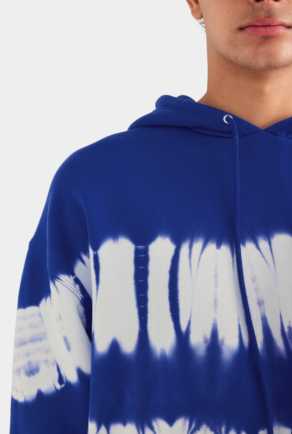 Tie Dye Heavy Weight Track Hoodie - Royal Blue Tie Dye