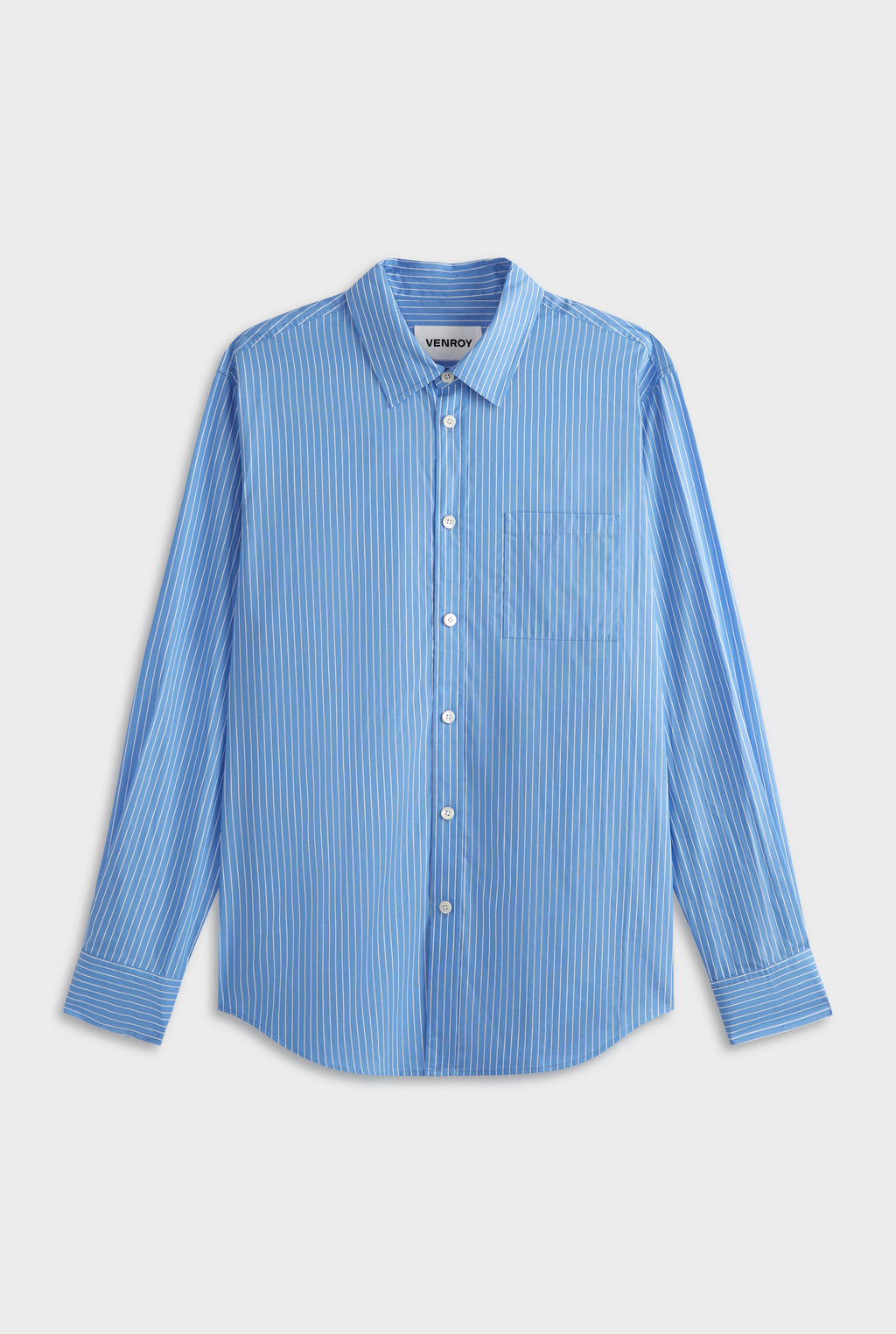 Stripe Cotton Shirt - Blue/White Stripe