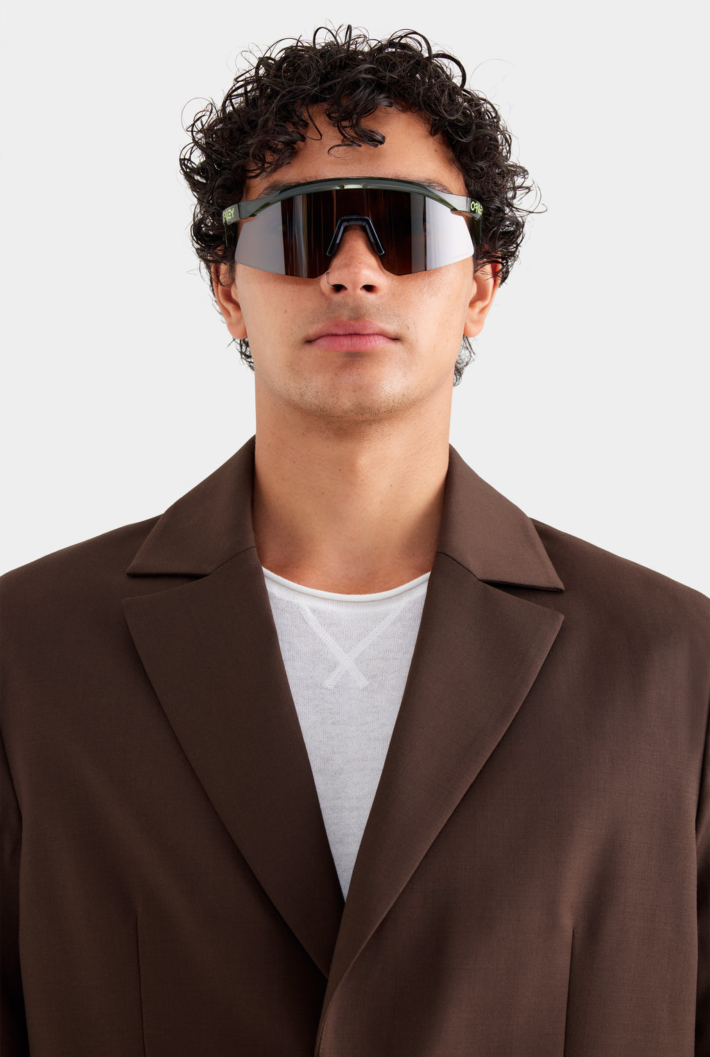 Tailored Wool Suit Jacket - Brown