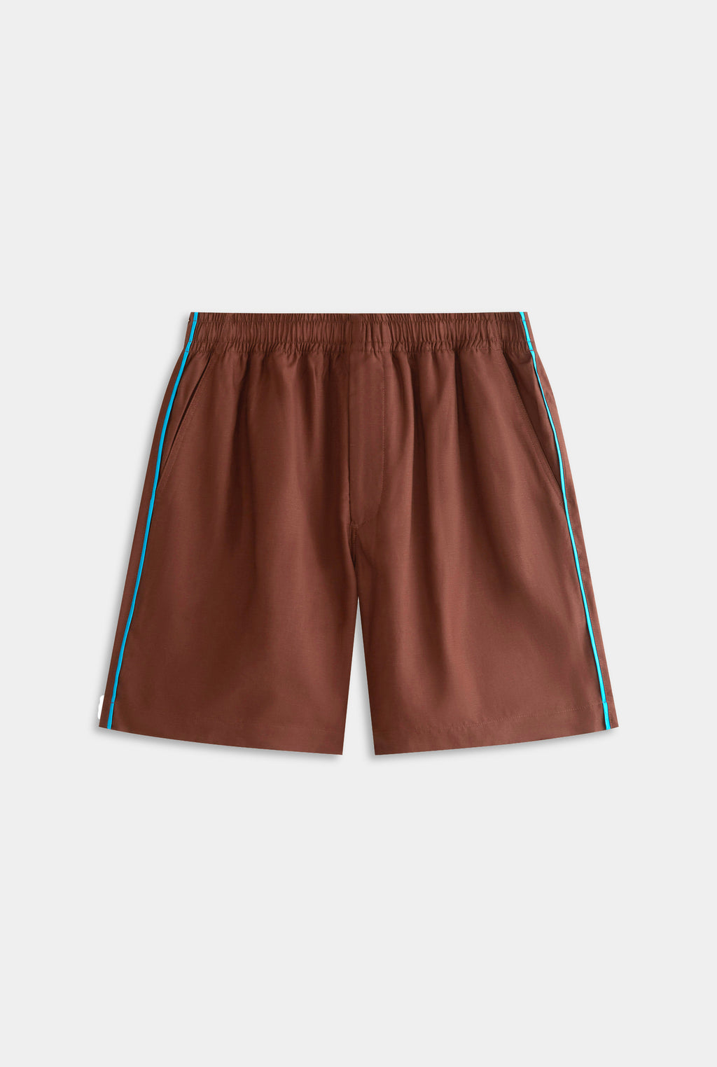 Tencel Lounge Short - Chocolate/Bright Blue