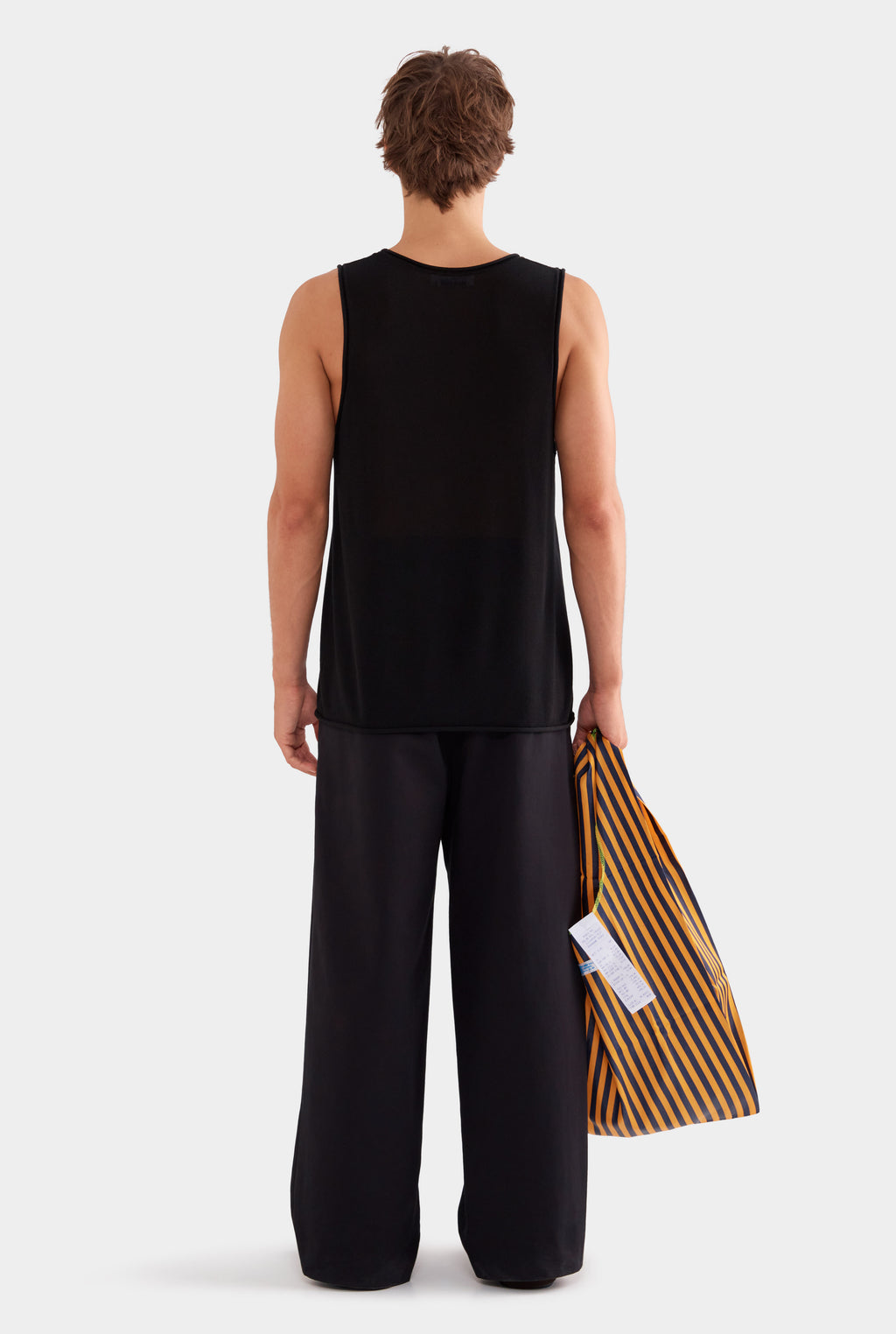 Tencel Rolled Edge Tank - Black