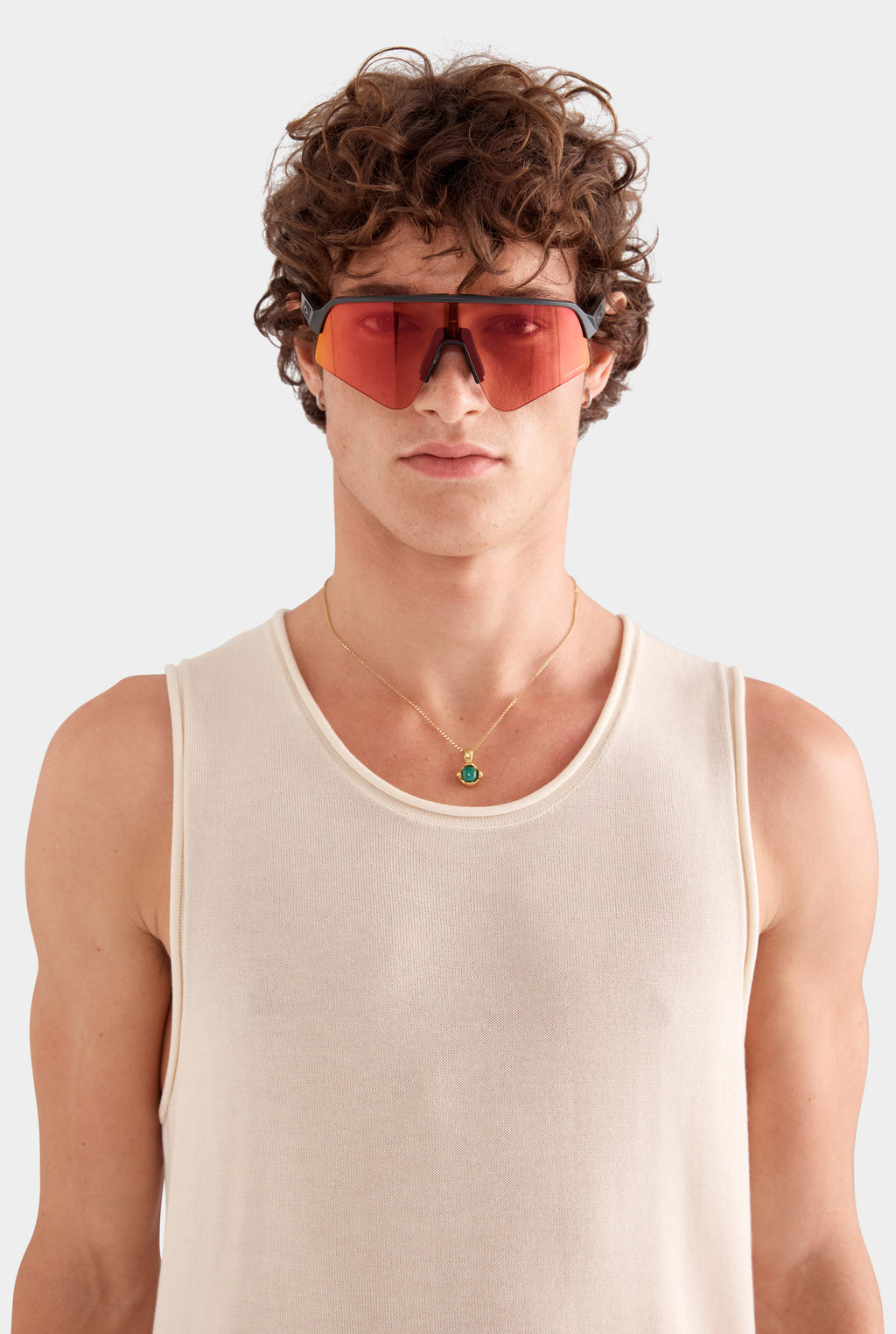 Tencel Rolled Edge Tank - Cream