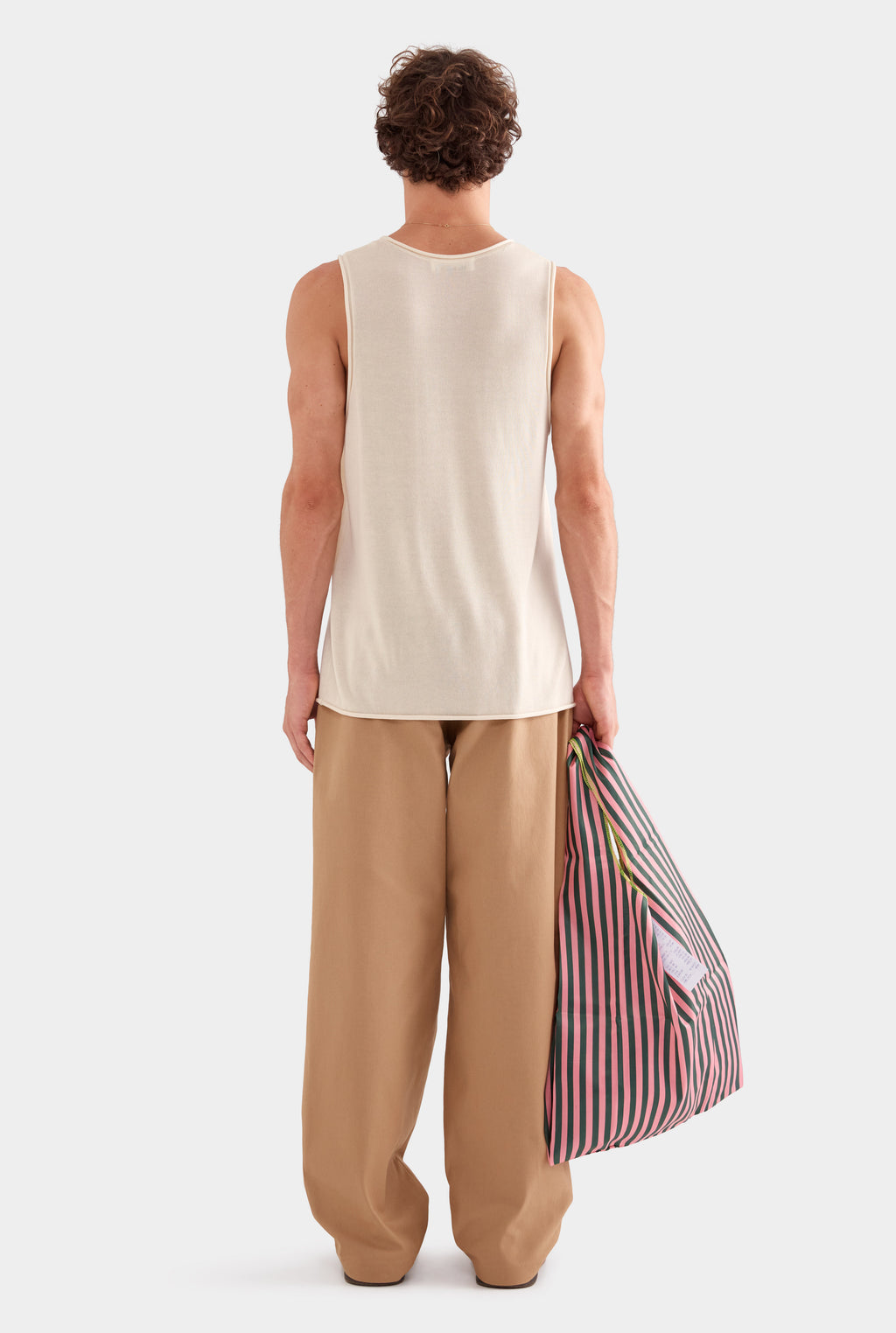 Tencel Rolled Edge Tank - Cream