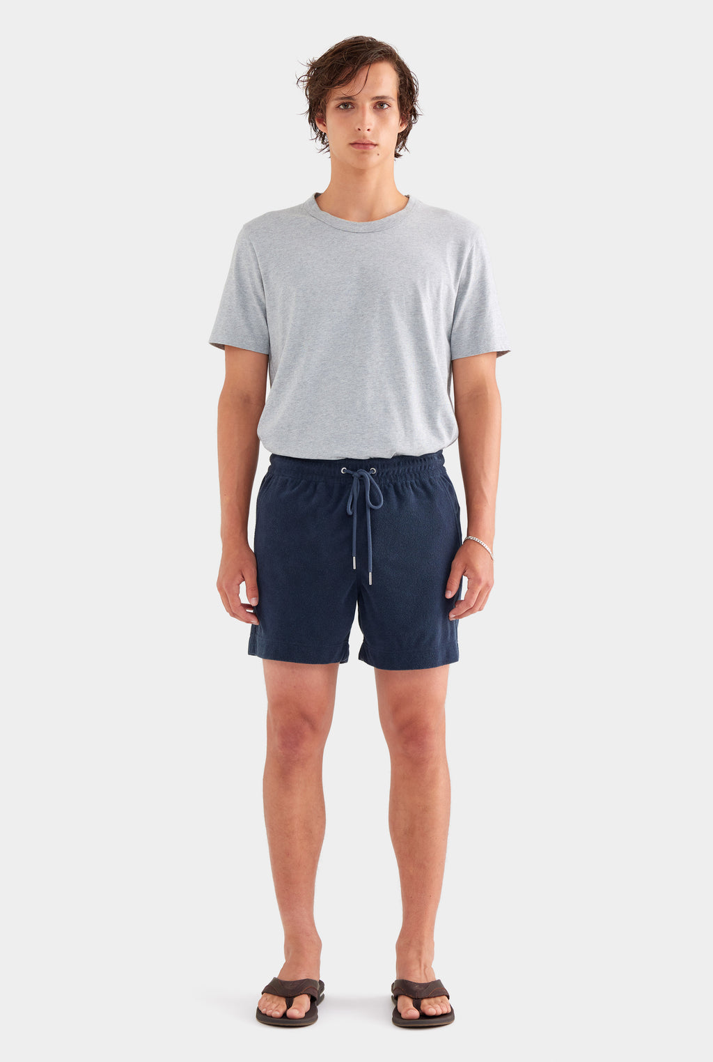 Terry Towel Lounge Shorts - Navy