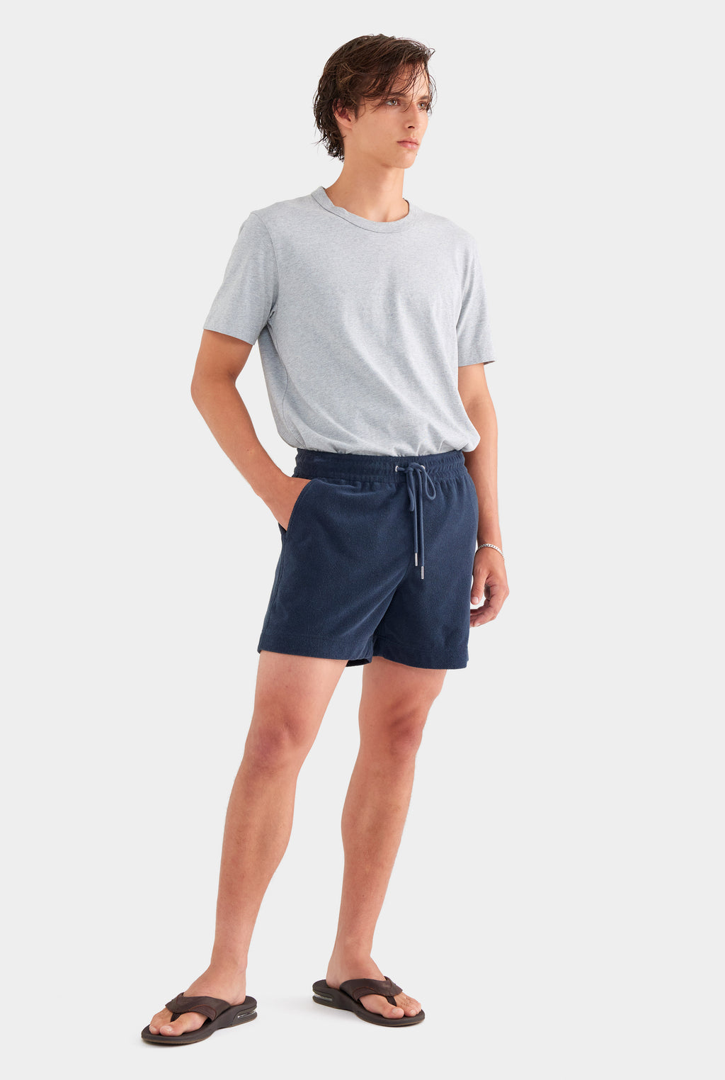Terry Towel Lounge Shorts - Navy