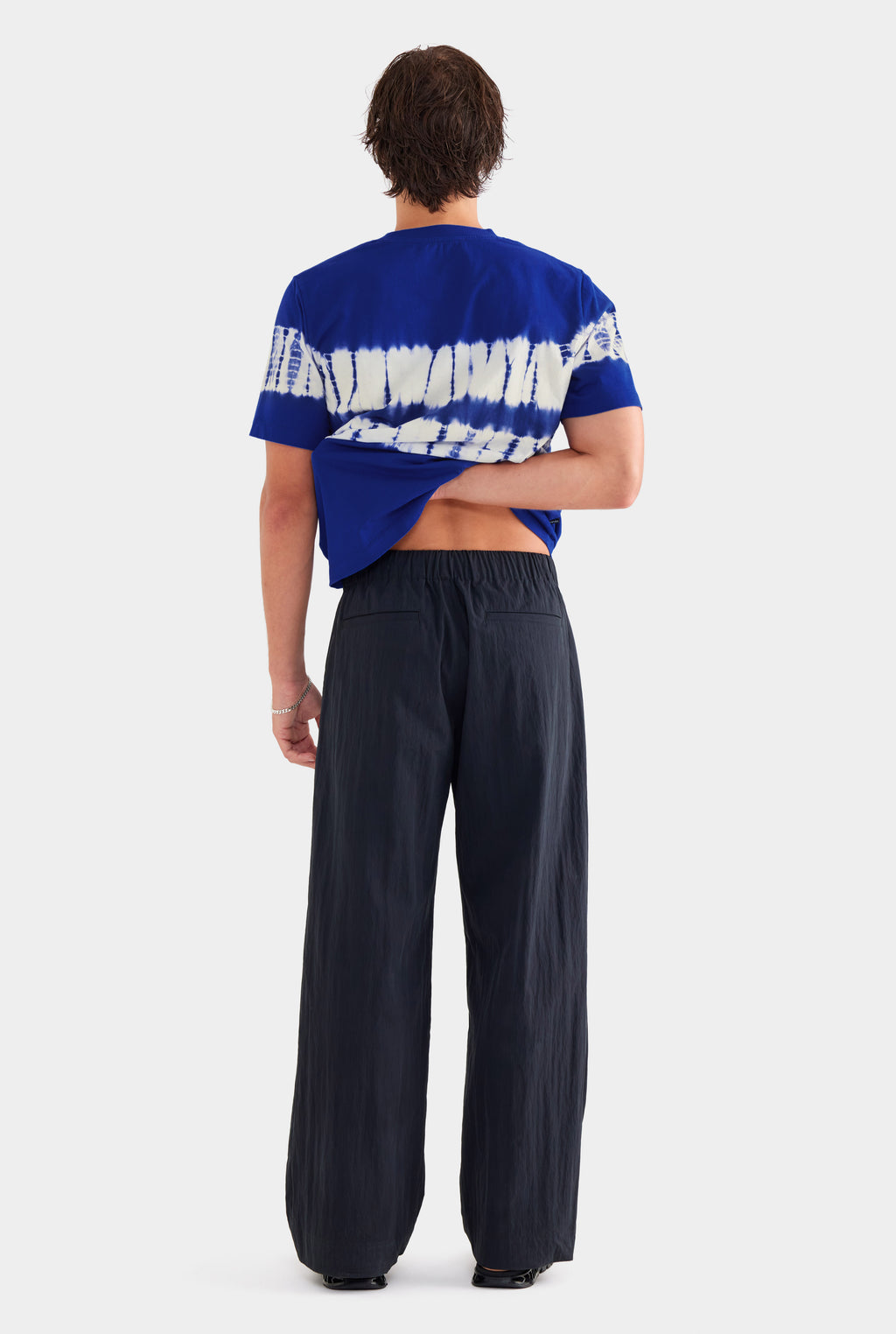 Cotton Nylon Parachute Pant - Black