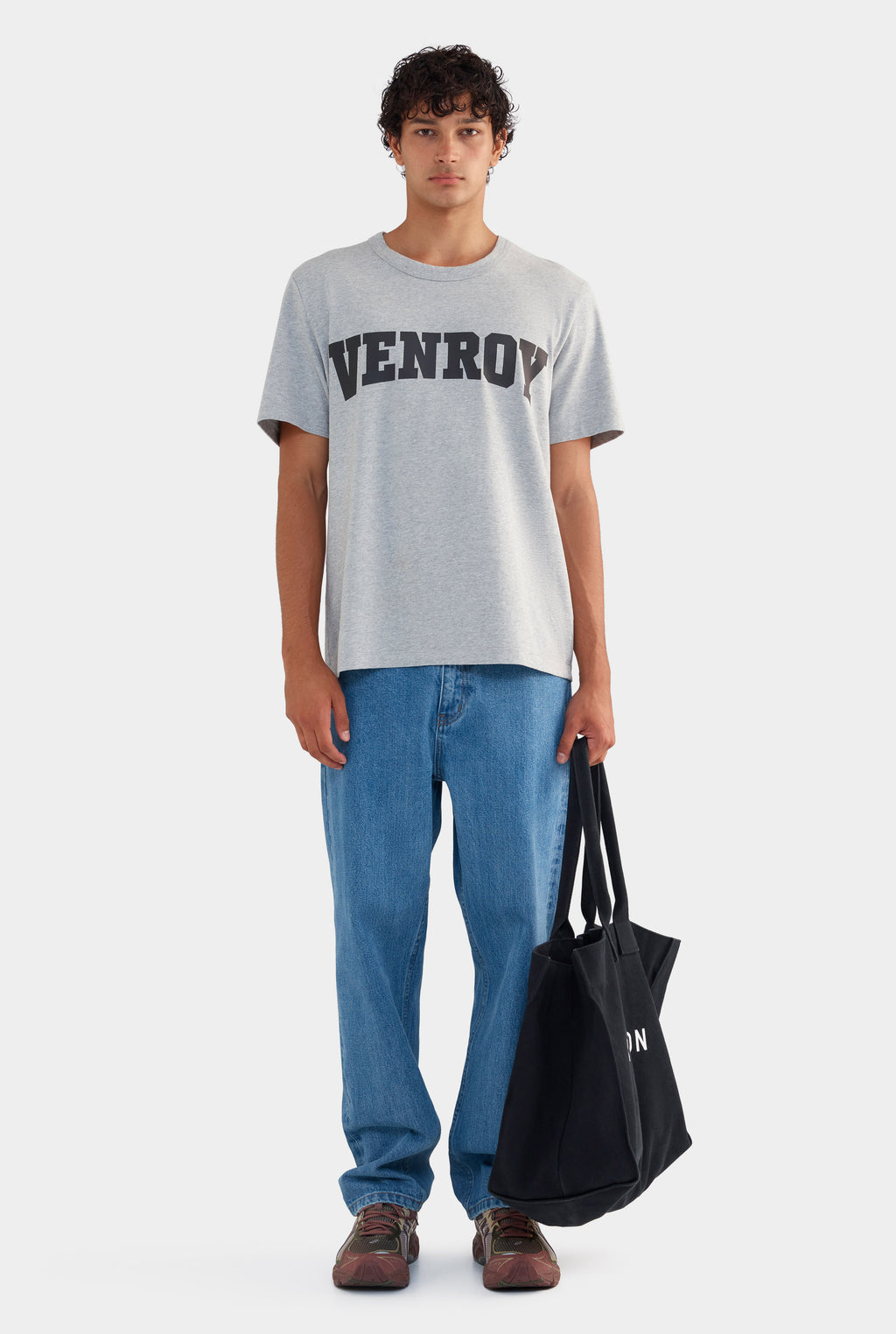 Venroy Varsity Logo T-Shirt - Grey