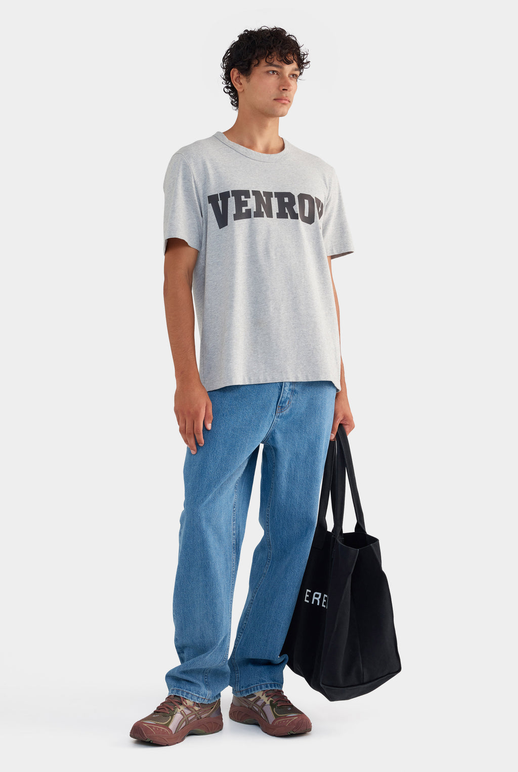 Venroy Varsity Logo T-Shirt - Grey