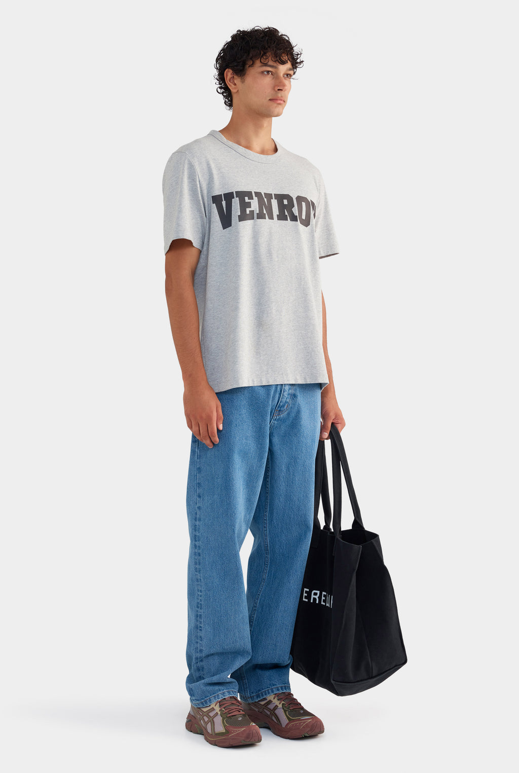 Venroy Varsity Logo T-Shirt - Grey