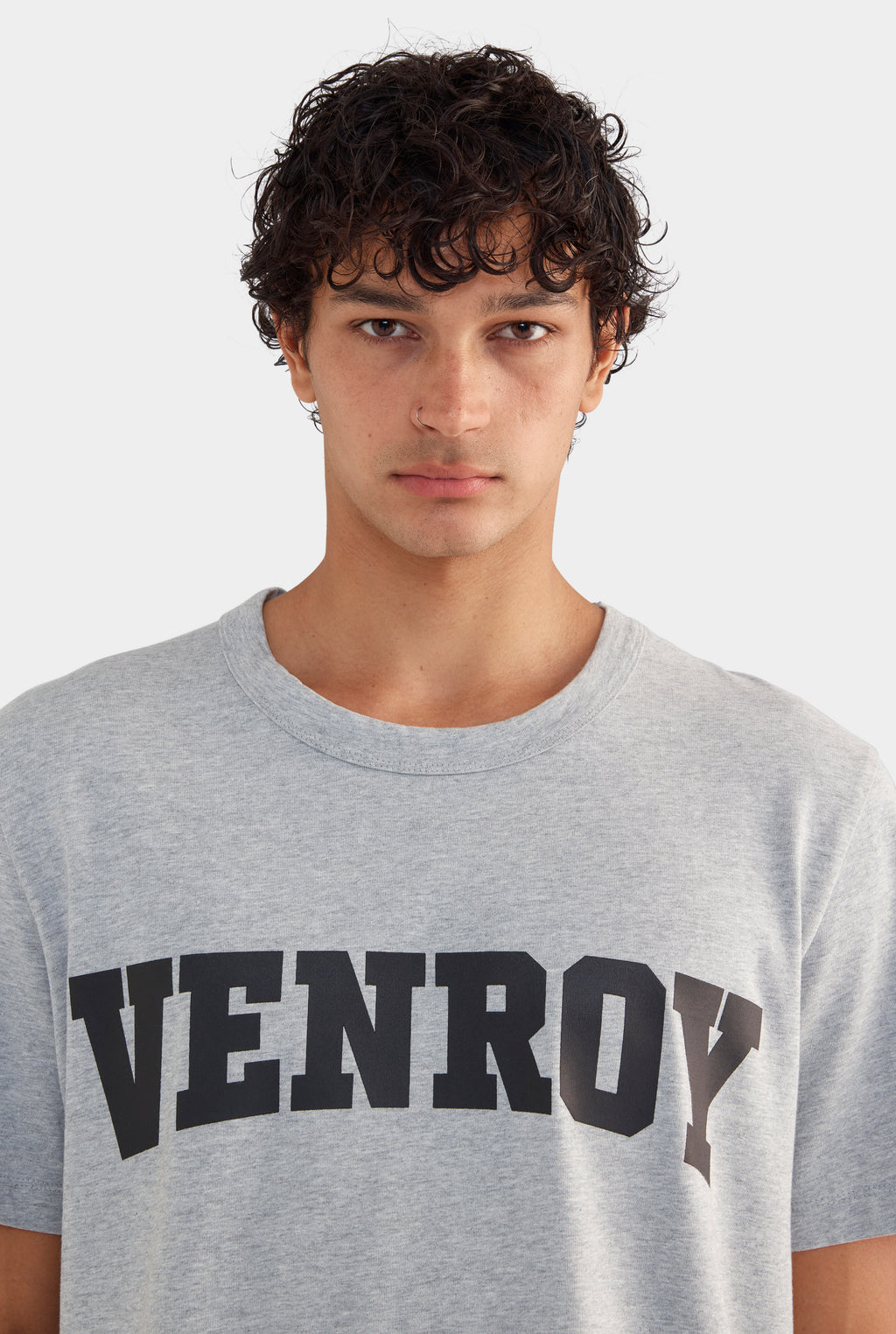 Venroy Varsity Logo T-Shirt - Grey