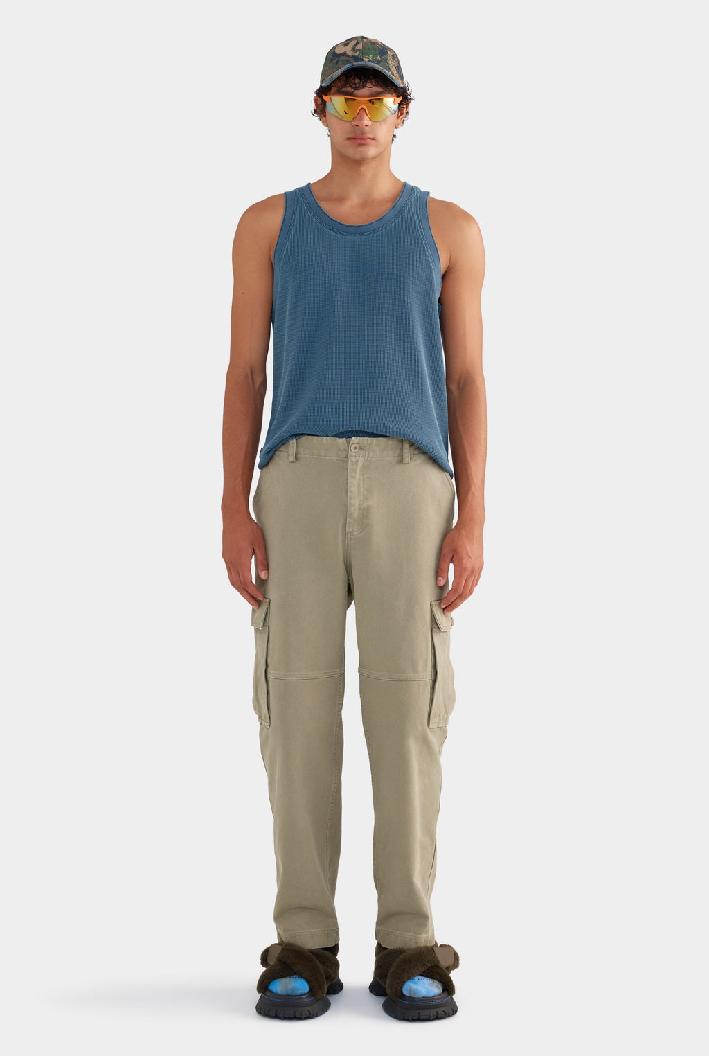 Pigment Dyed Canvas Cargo Pant - Khaki