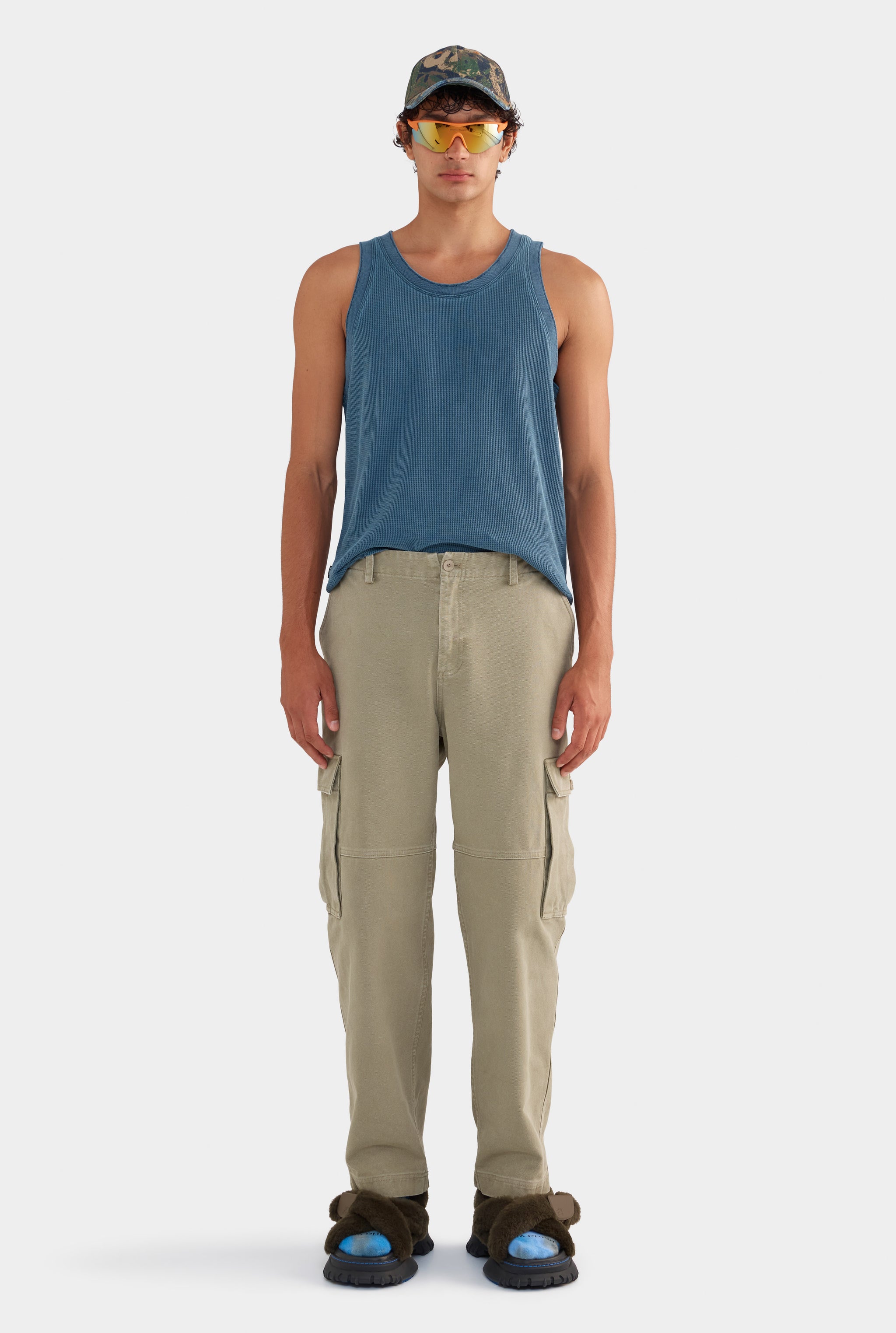 Pigment Dyed Canvas Cargo Pant - Khaki