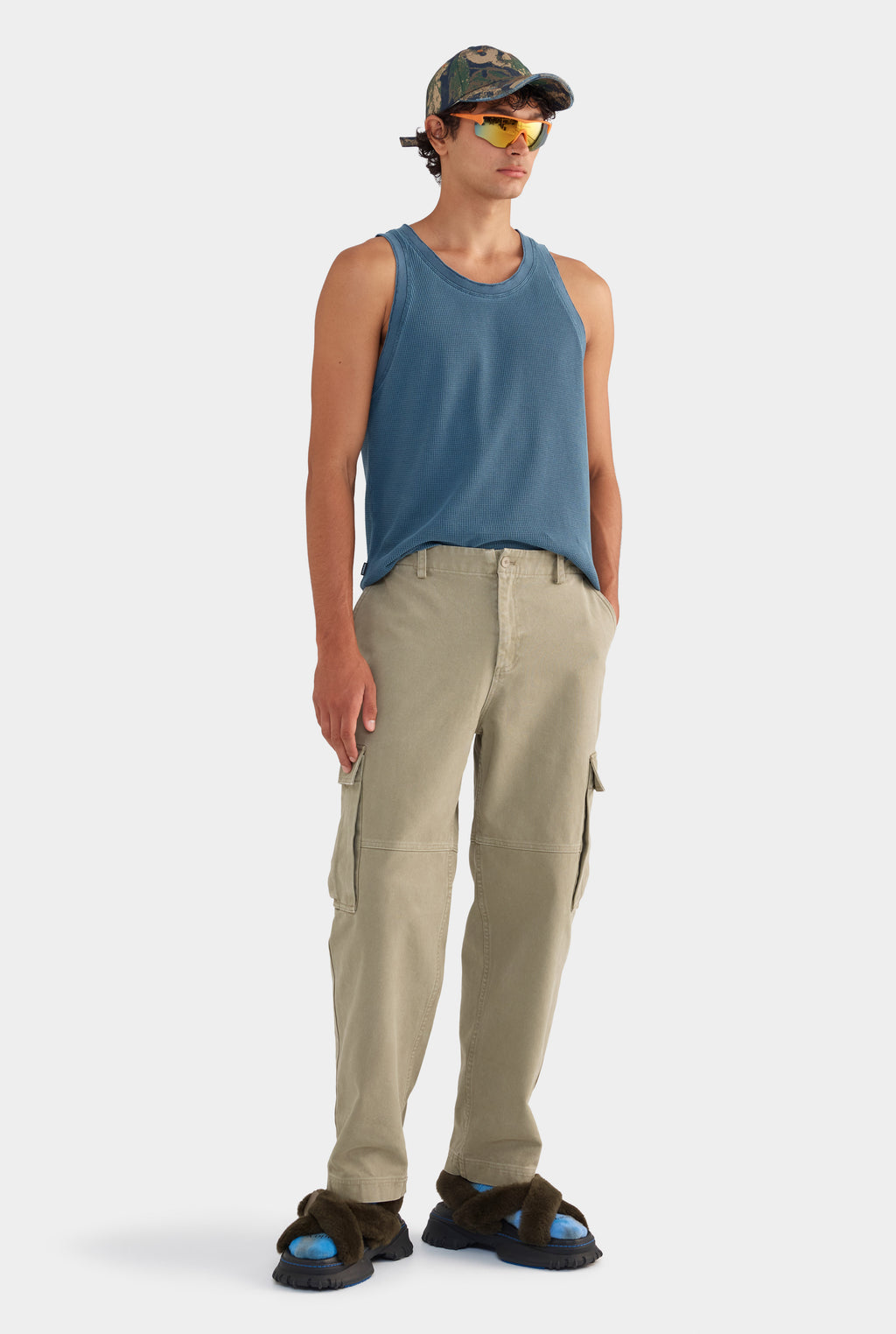 Pigment Dyed Canvas Cargo Pant - Khaki