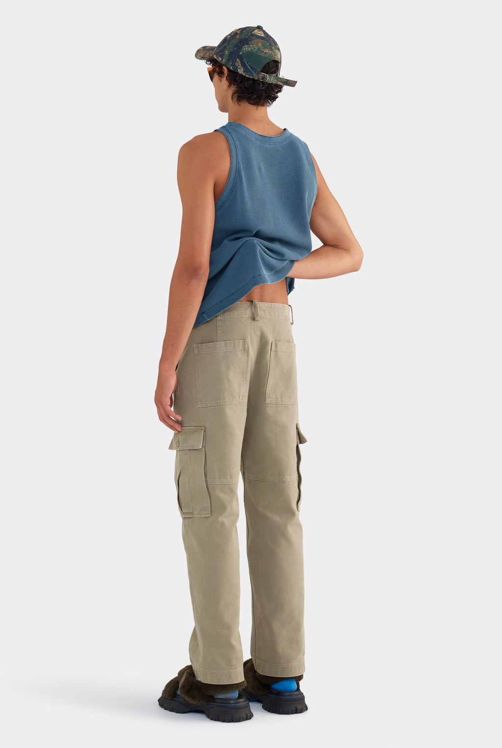 Pigment Dyed Canvas Cargo Pant - Khaki