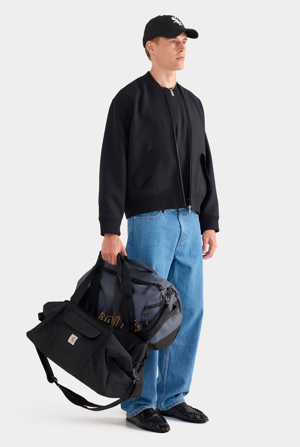 Wool Bomber Jacket - Black