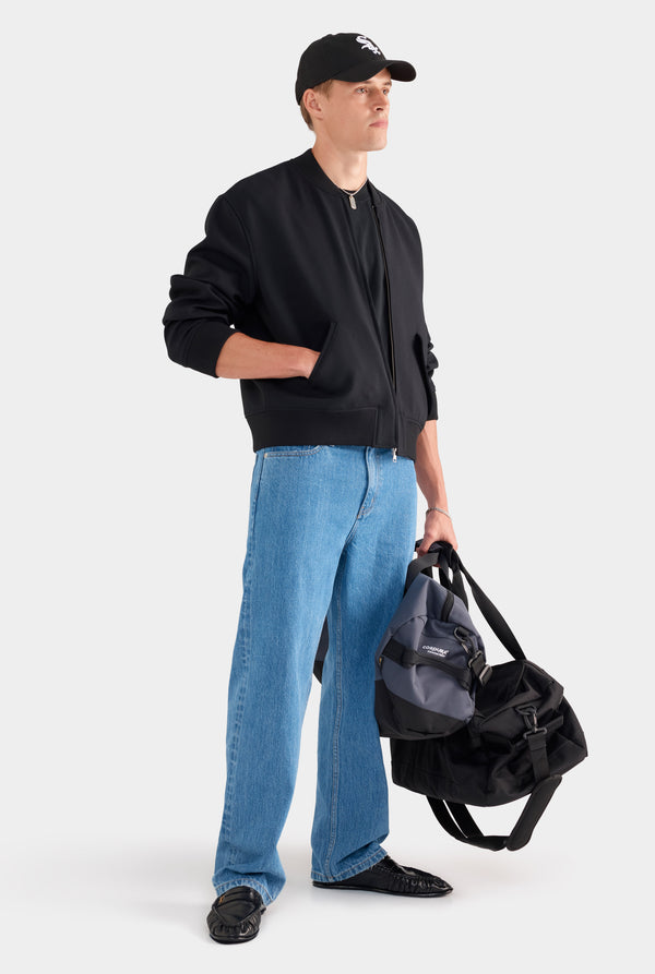 Wool Bomber Jacket - Black