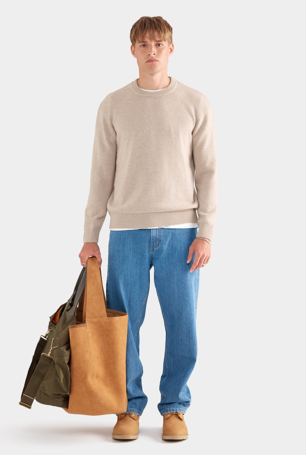 Wool Cashmere Sweater - Sand Marl