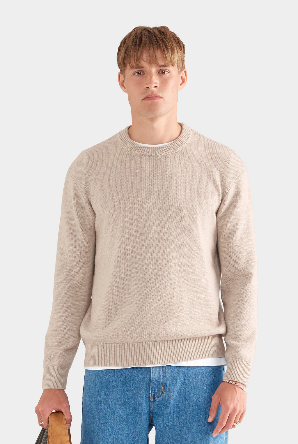 Wool Cashmere Sweater - Sand Marl