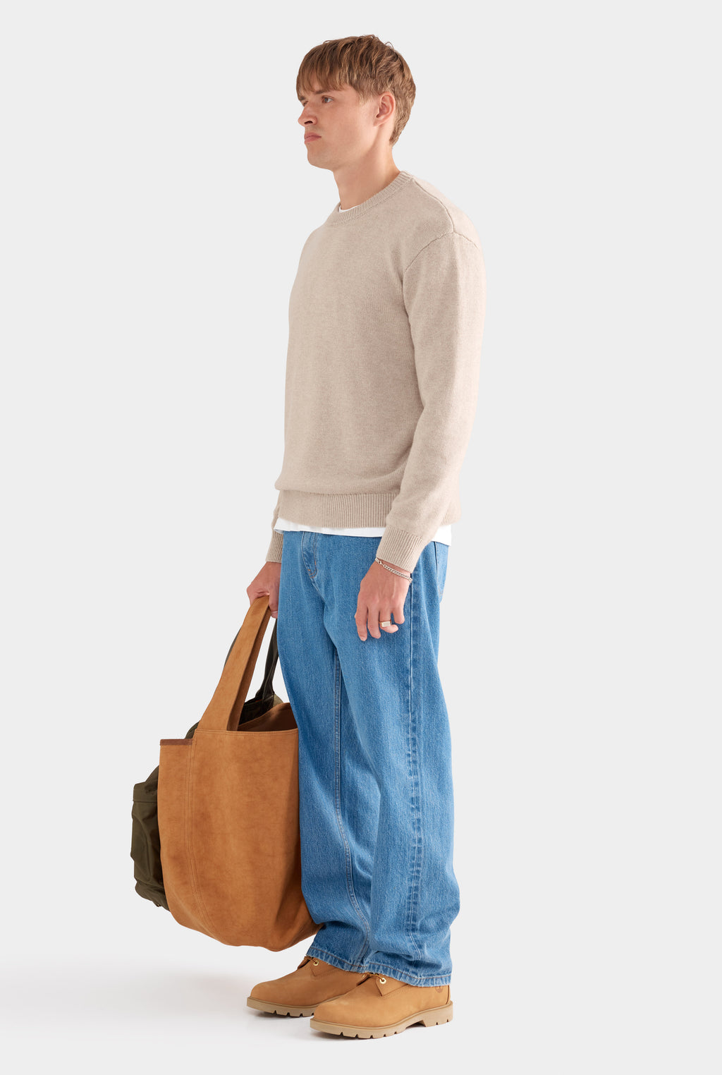 Wool Cashmere Sweater - Sand Marl