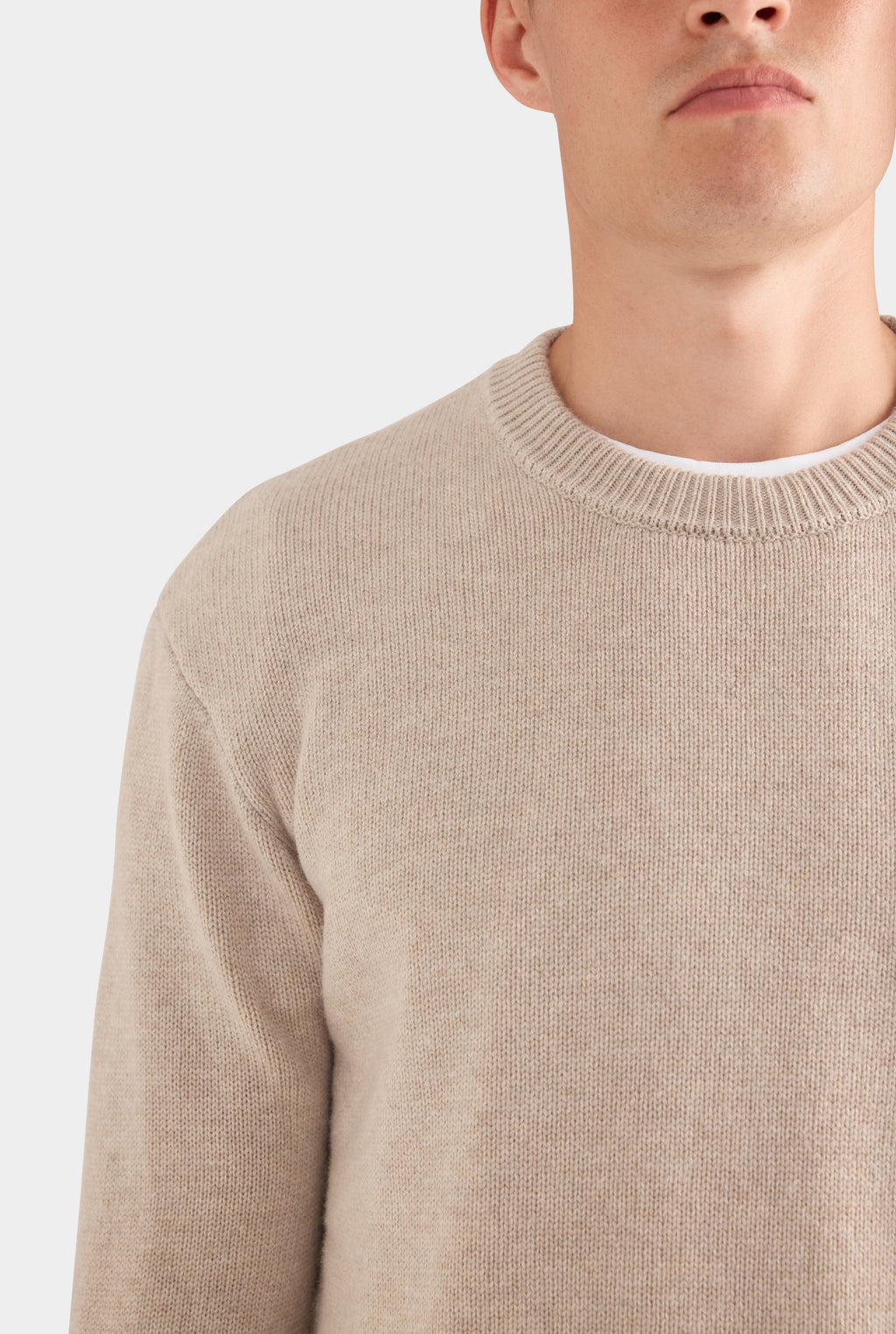 Wool Cashmere Sweater - Sand Marl