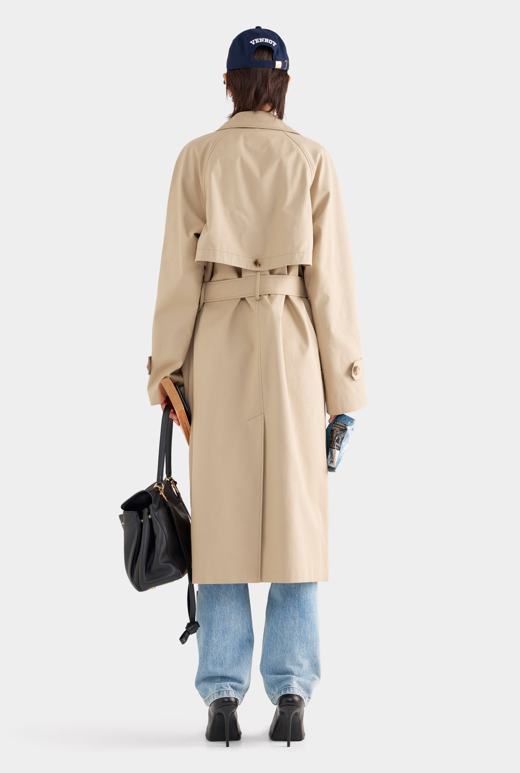 Classic Cotton Trench Coat - Pale Khaki