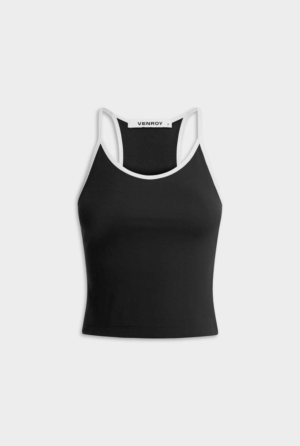 Contrast Jersey Tank - Black/White