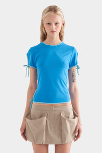 Contrast Jersey Tee - Bright Blue/Aqua Blue