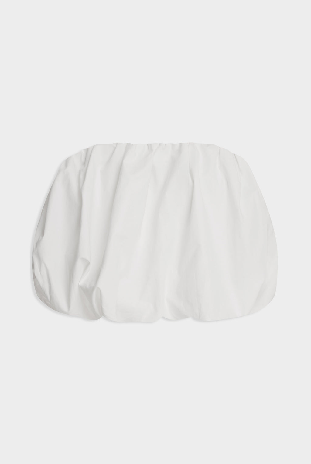 Cotton Strapless Bubble Top - White
