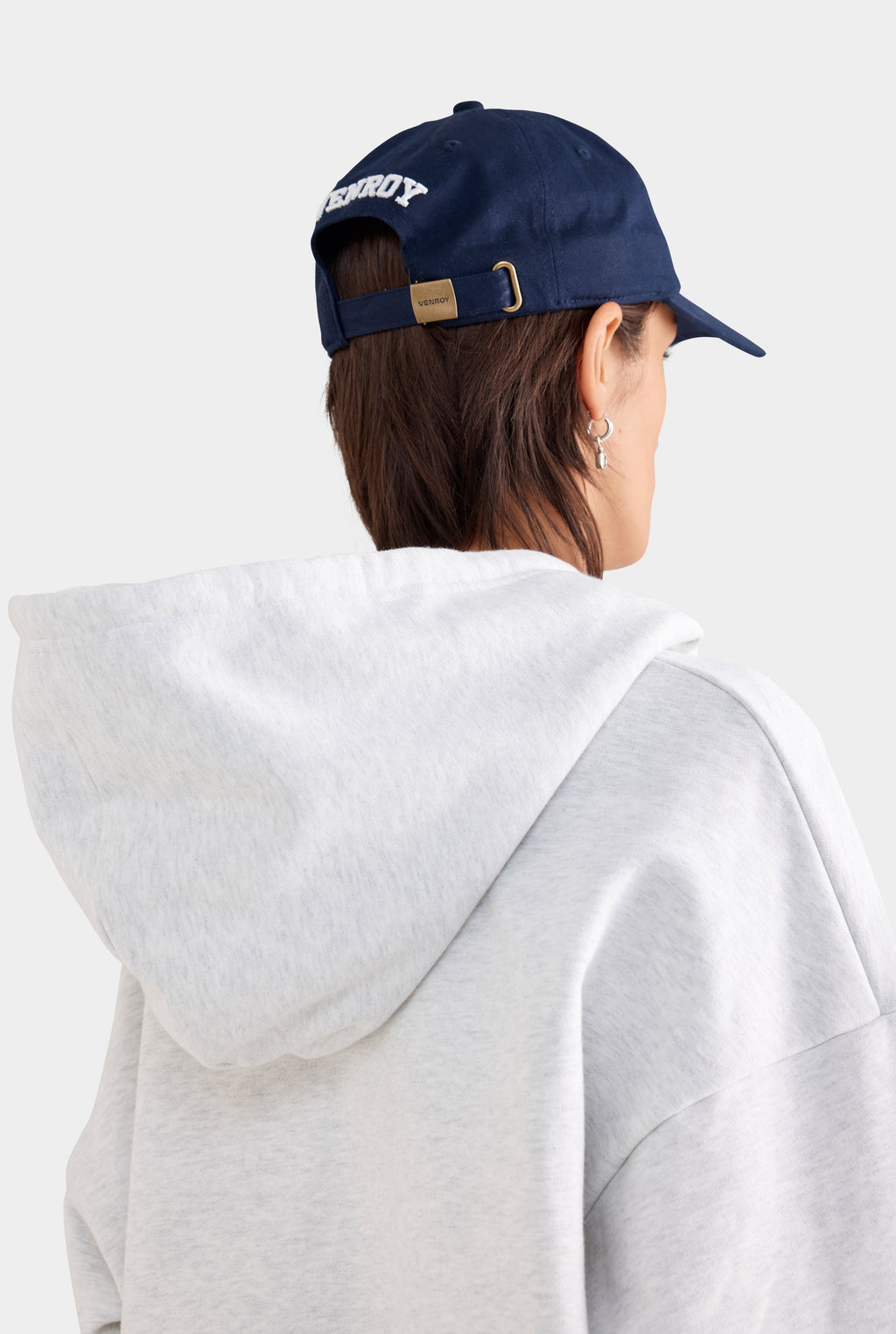 Fleece Track Hoodie - Grey Marl