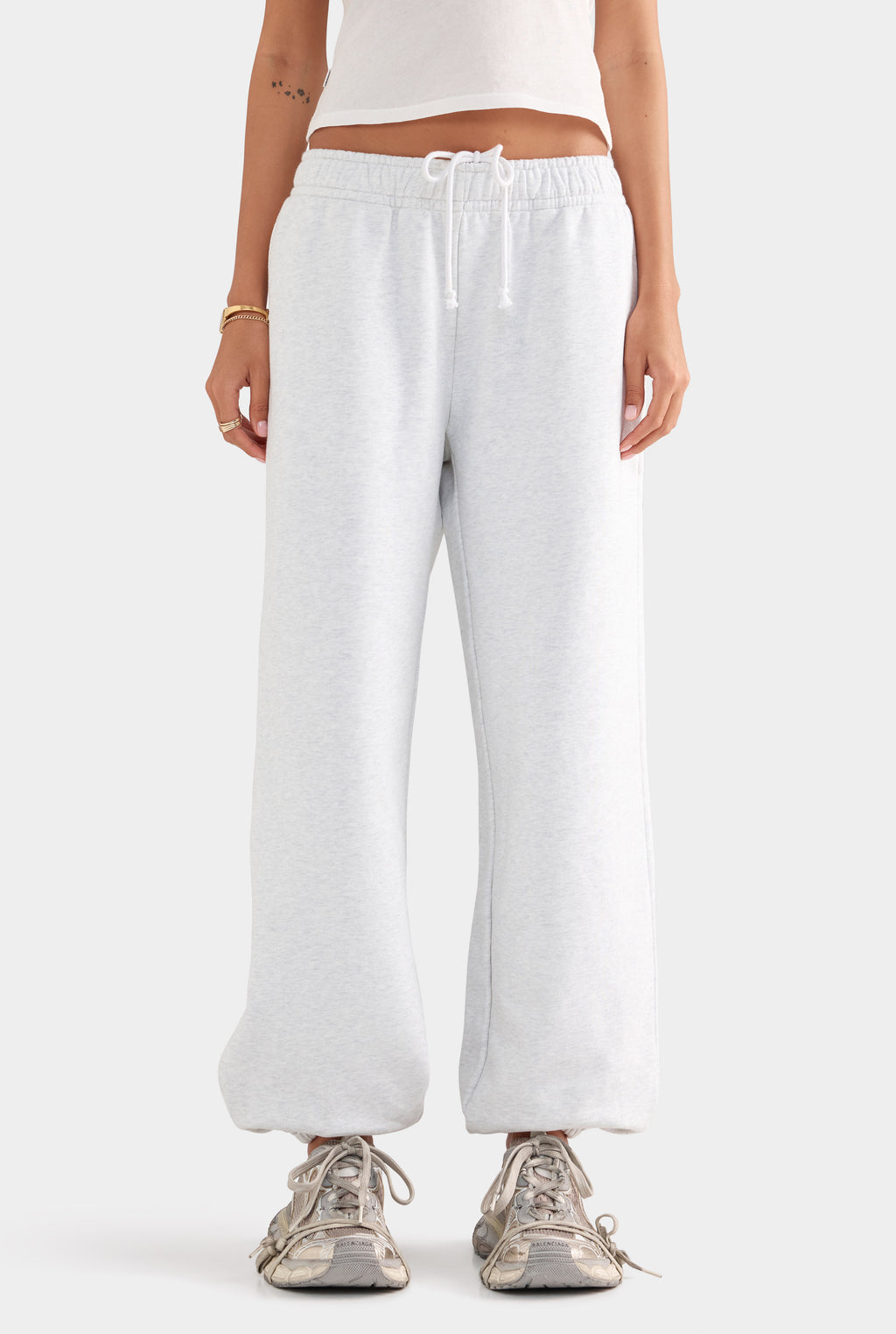 Fleece Track Pant - Grey Marl