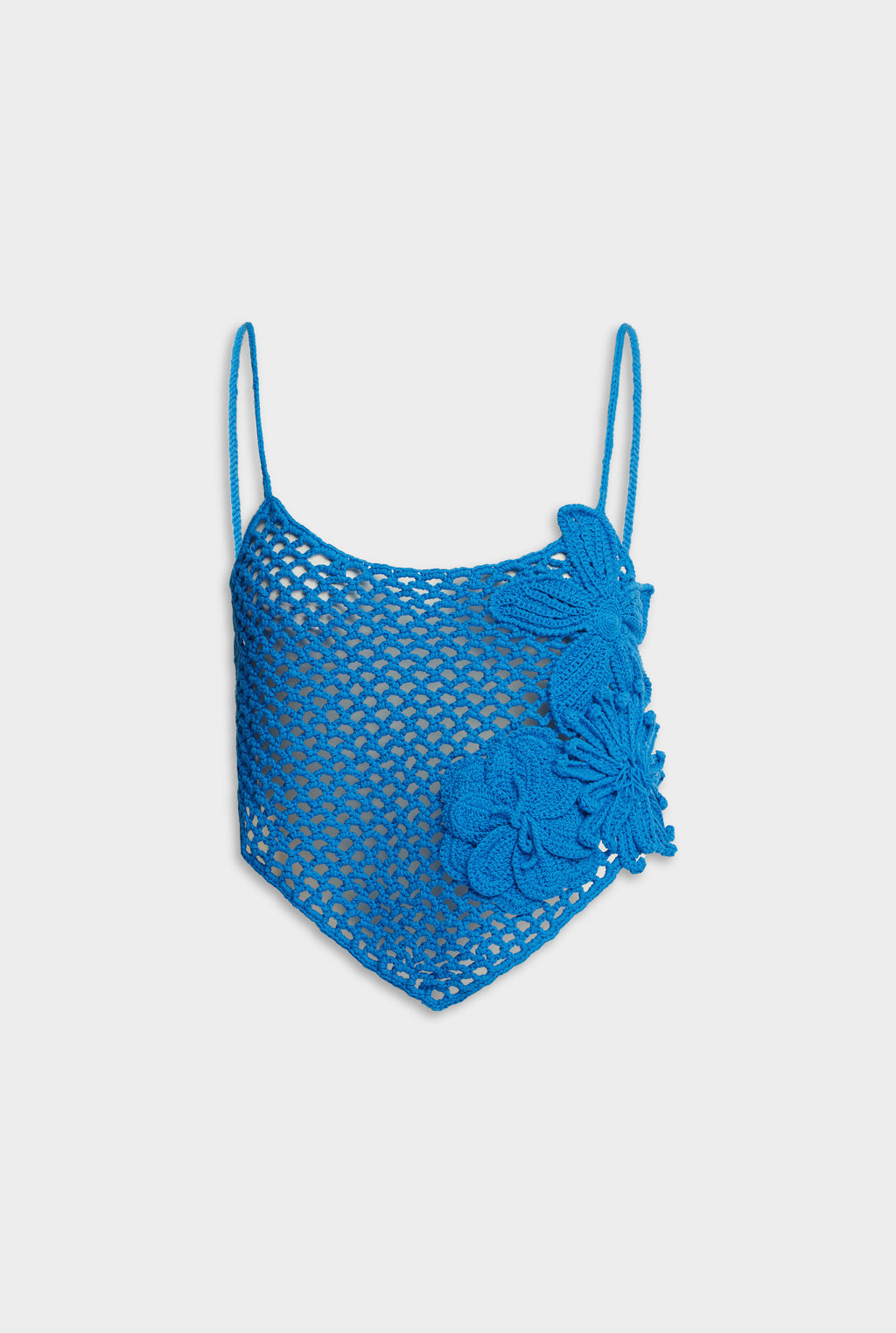 Floral Crochet Cami - Bright Blue