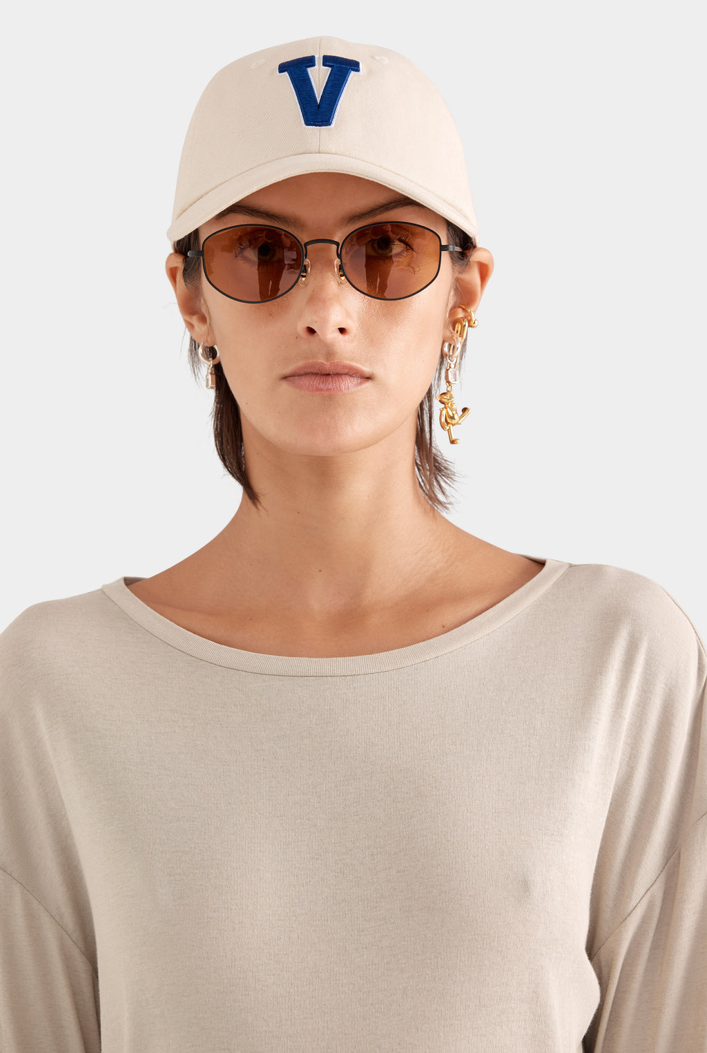 Lightweight Cotton Mini Dress - Stone