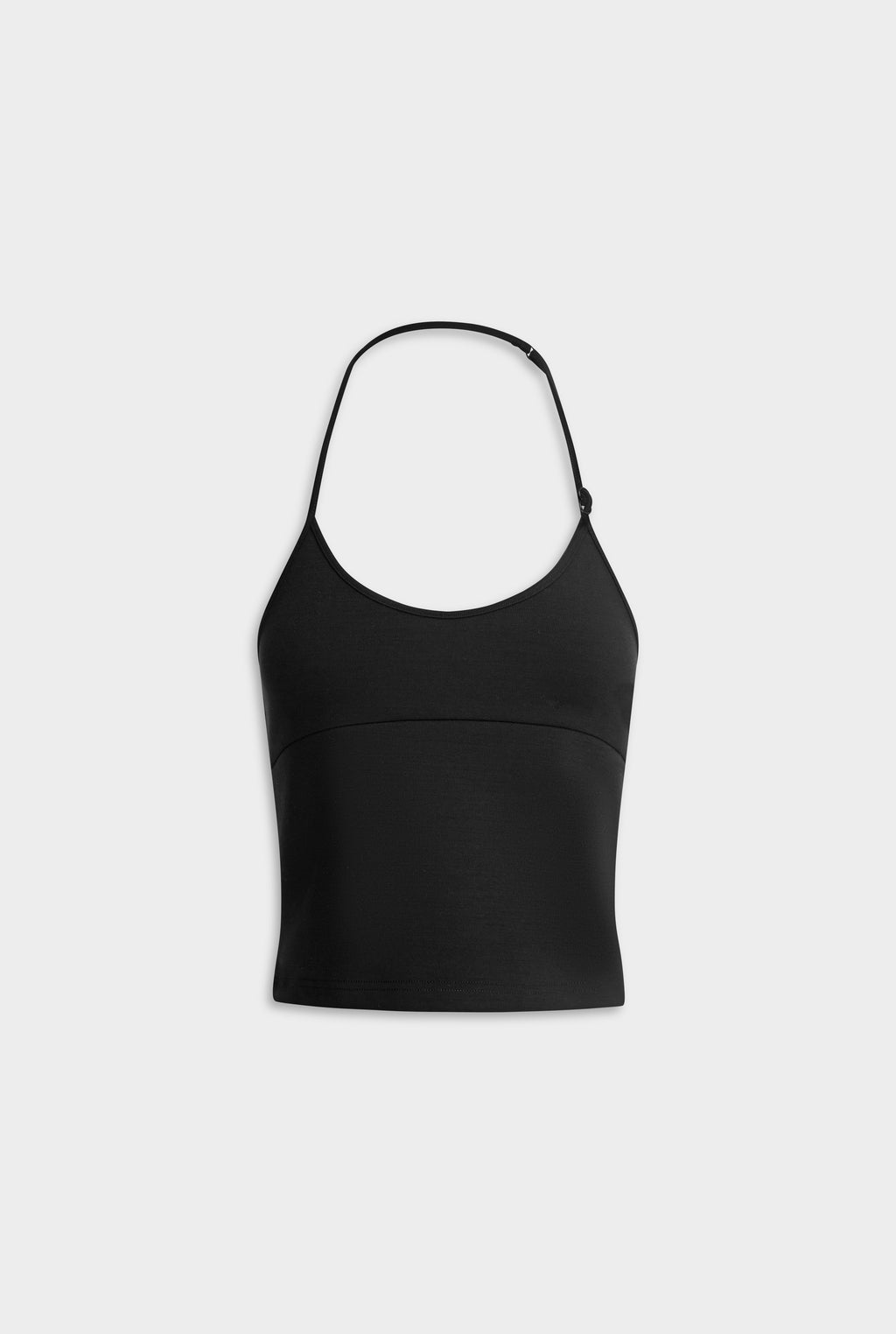 Low Cut Stretch Wool Tank - Black