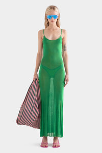 Lurex Knit Maxi Dress - Bright Green
