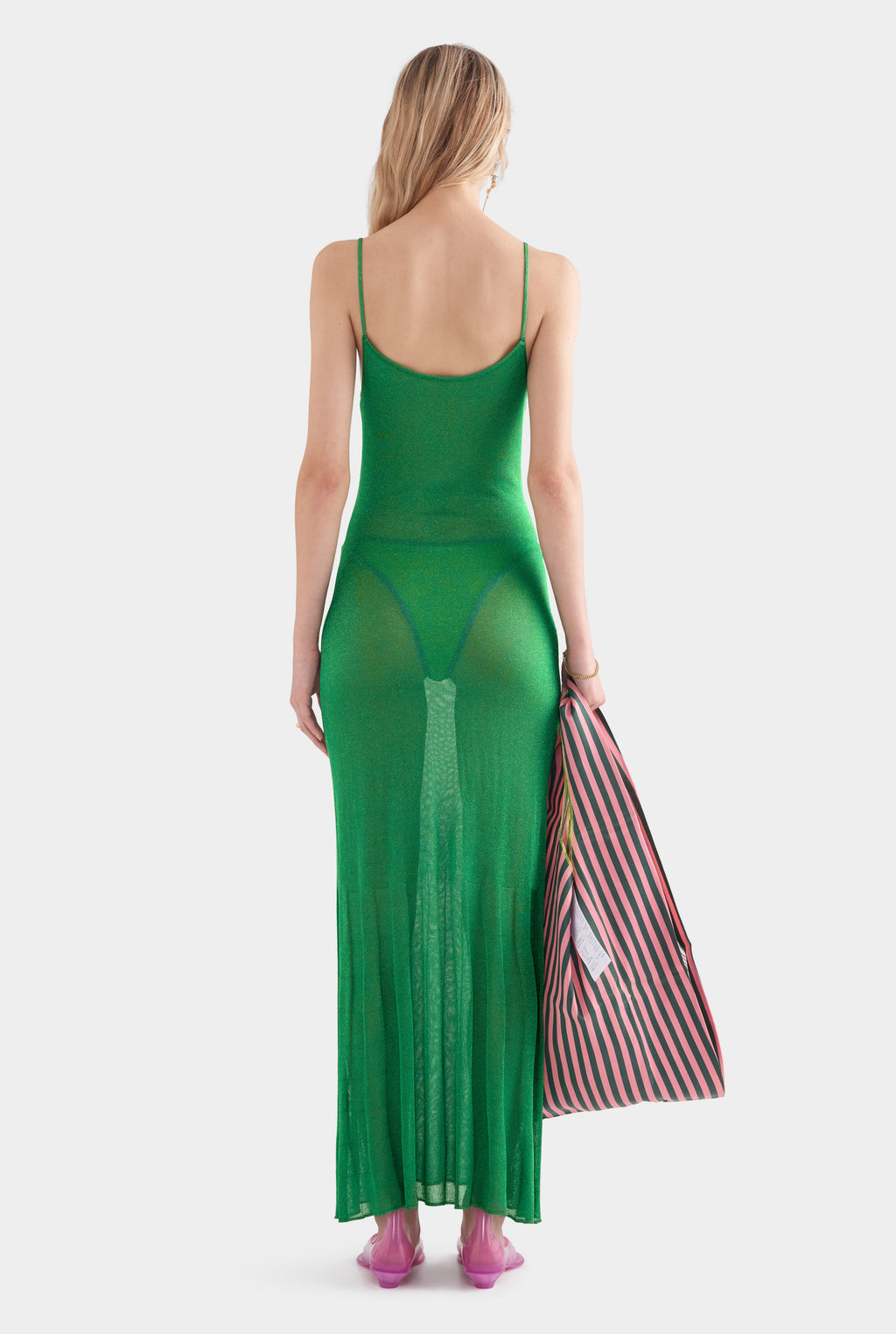 Lurex Knit Maxi Dress - Bright Green