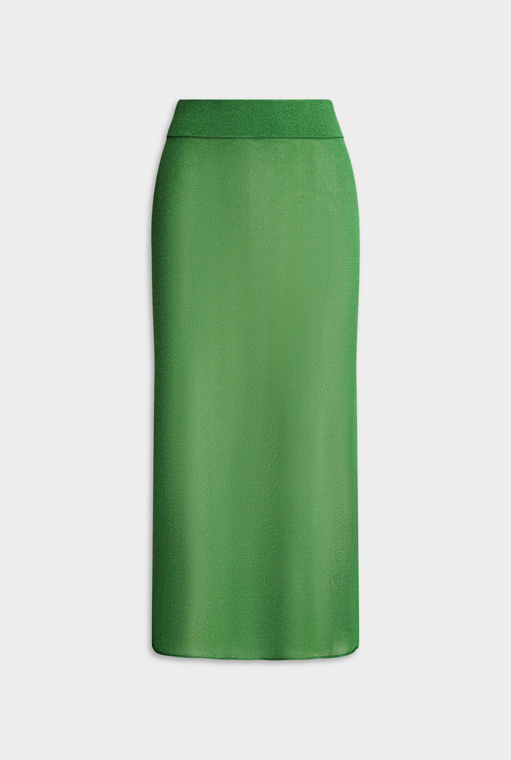 Lurex Knit Midi Skirt - Bright Green
