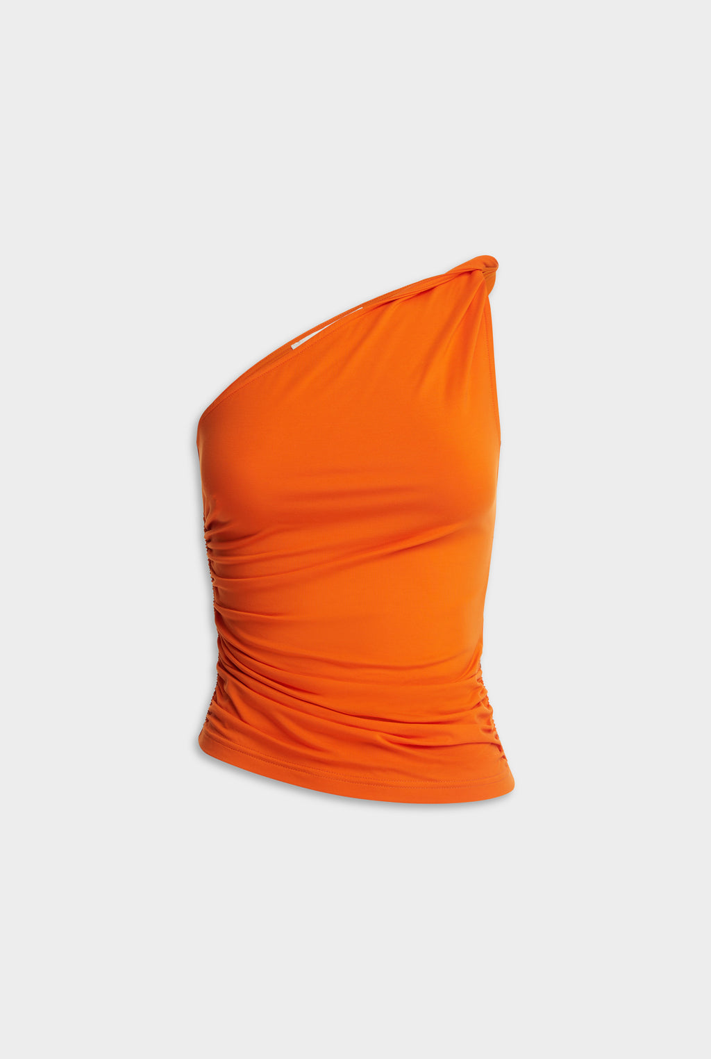 One Shoulder Twist Tank - Bright Orange