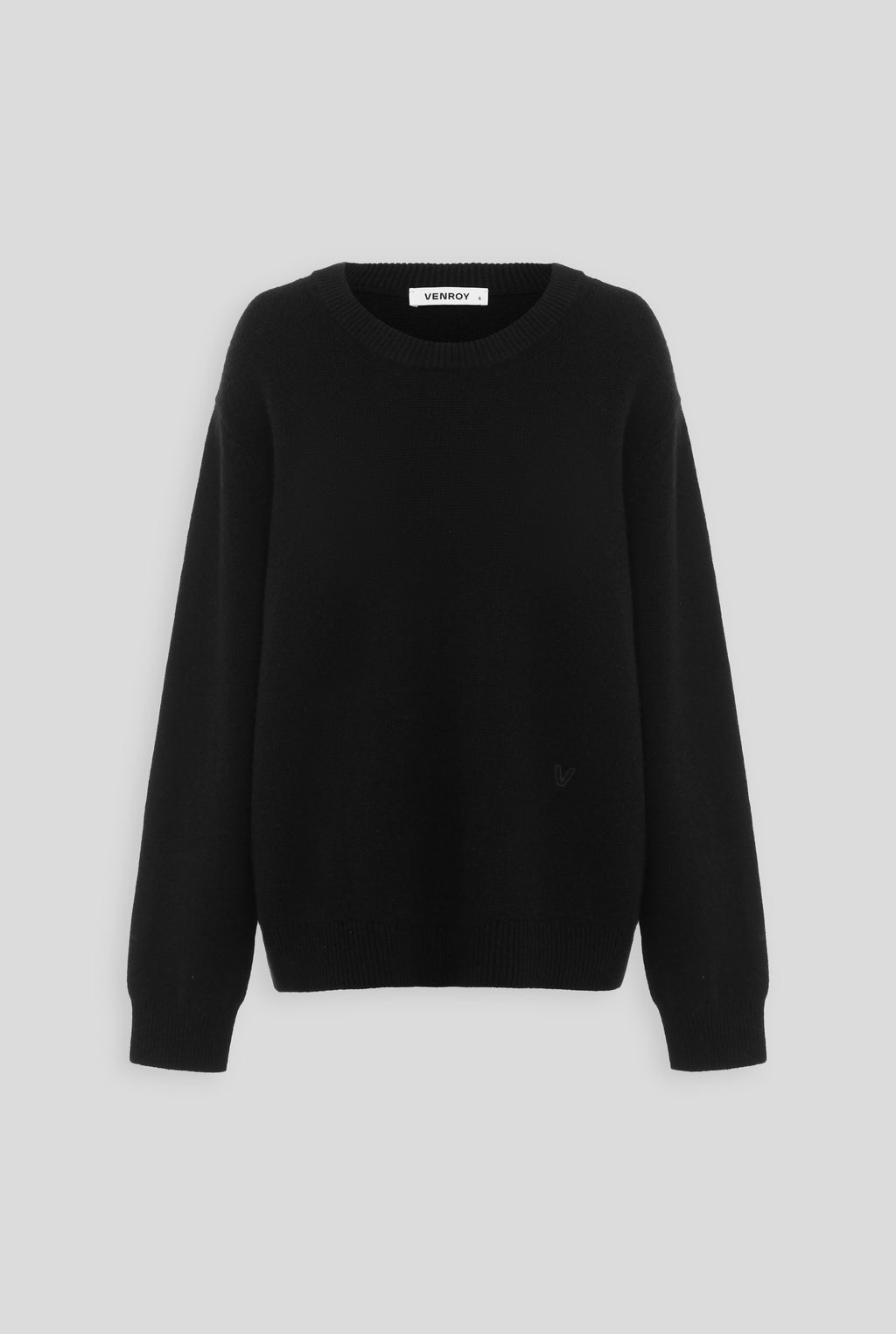 Oversized Wool Cashmere Sweater - Black