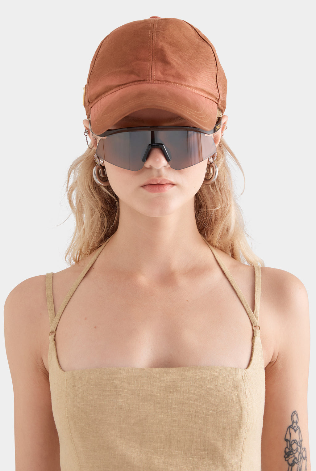 Panelled Linen Midi Dress - Hazelnut