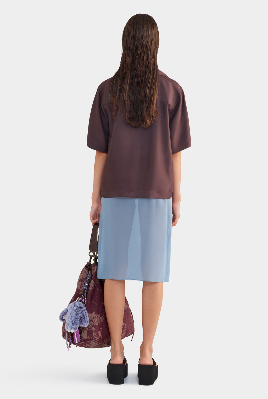 Relaxed Silk Camp Collar Shirt - Pineapple Print